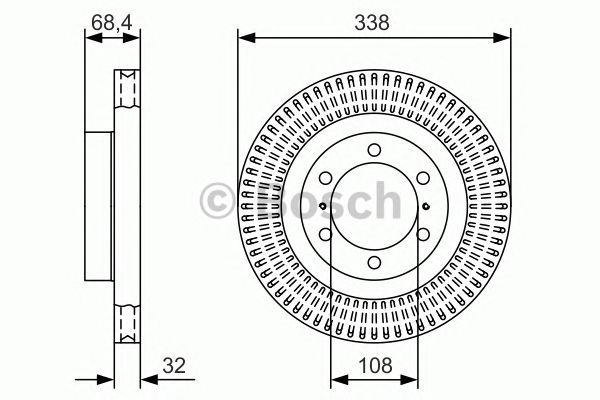 Купить запчасть Bosch - 0986479A65 Диск тормозной перед TOYOTA LAND CRUISER PRADO (_J15_) 3.0 D-4D (KDJ150_) 08.2009 - <=> TOYOTA LAND CRUISER PRADO (_J15_) 2.8 D-4D (GDJ150_, GDJ155_) 06.2015 -
