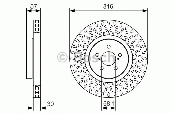 Купить запчасть Bosch - 0986479A81 Диск тормозной перед SUBARU OUTBACK (BR) 2.5 i AWD (BR9) 09.2009 - <=> SUBARU FORESTER (SJ_) 2.0 XT AWD (SJG) 03.2013 -