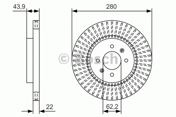 Купить запчасть BOSCH - 0986479B05 Тормозной диск 0986479B05
