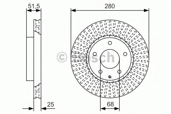 Купить запчасть Bosch - 0986479C36 Диск тормозной перед MAZDA 3 Saloon (BM, BN) 1.6 09.2013 - <=> MAZDA 3 Saloon (BM, BN) 1.5 10.2013 -