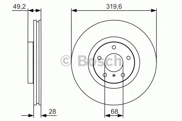 Купить запчасть Bosch - 0986479R22 Диск тормозной перед NISSAN MURANO II (Z51) 3.5 4x4 12.2010 - 09.2014 <=> NISSAN MURANO I (Z50) 3.5 4x4 08.2003 - 09.2008
