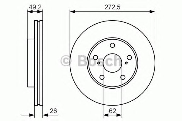 Купить запчасть BOSCH - 0986479R45 Тормозной диск передний 0986479R45