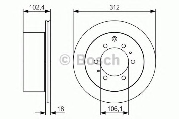 Купить запчасть Bosch - 0986479R57 Диск тормозной зад TOYOTA LAND CRUISER 80 (_J8_) 4.2 D (HZJ80_) 01.1990 - 12.1997 <=> TOYOTA LAND CRUISER 80 (_J8_) 4.2 TD (HDJ80) 10.1992 - 12.1997