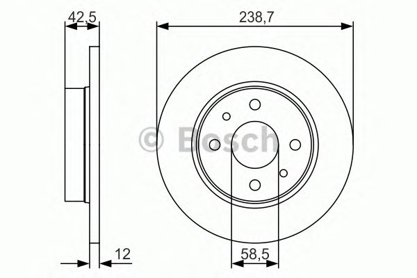 Купить запчасть BOSCH - 0986479R61 Тормозной диск передний 0986479R61