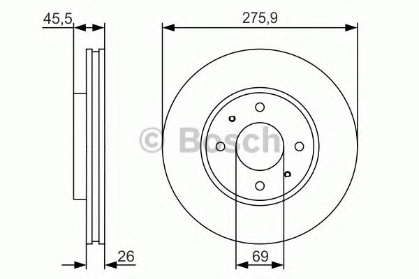 Купить запчасть BOSCH - 0986479R94 Тормозной диск передний 0986479R94