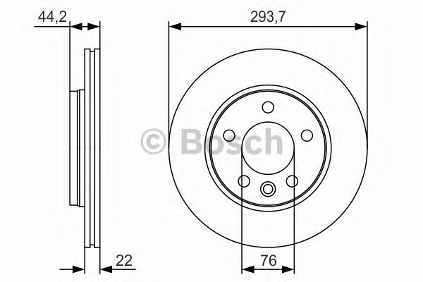 Купить запчасть BOSCH - 0986479S06 Диск тормозной задний VW TRANSPORTER V 0986479S06