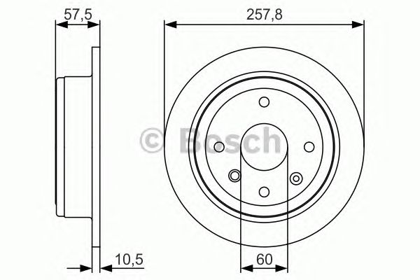 Купить запчасть Bosch - 0986479S08 Диск тормозной зад CHEVROLET LACETTI (J200) 1.4 16V 03.2005 - <=> CHEVROLET LACETTI (J200) 1.6 03.2005 -