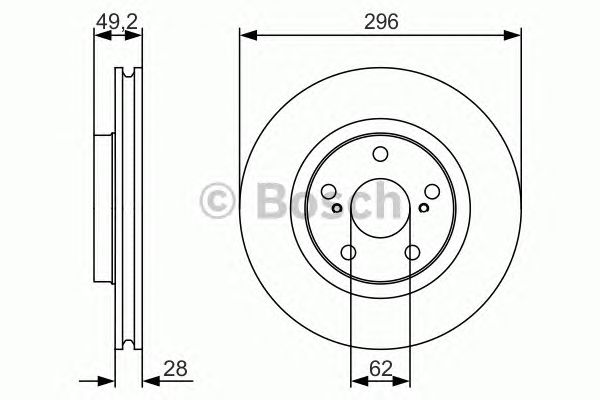 Купить запчасть Bosch - 0986479S22 Диск тормозной перед TOYOTA RAV 4 IV (_A4_) 2.0 (ZSA42) 12.2012 - <=> TOYOTA CAMRY Saloon (_V5_) 2.5 (ASV50_) 09.2011 -