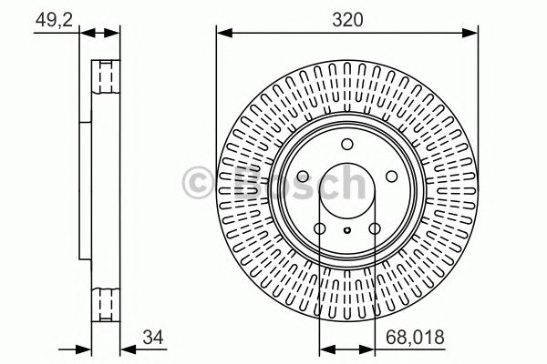 Купить запчасть BOSCH - 0986479T32 Диск тормозной передний INFINITI EX/FX/G/M/Q60/Q70/QX50 0986479T32