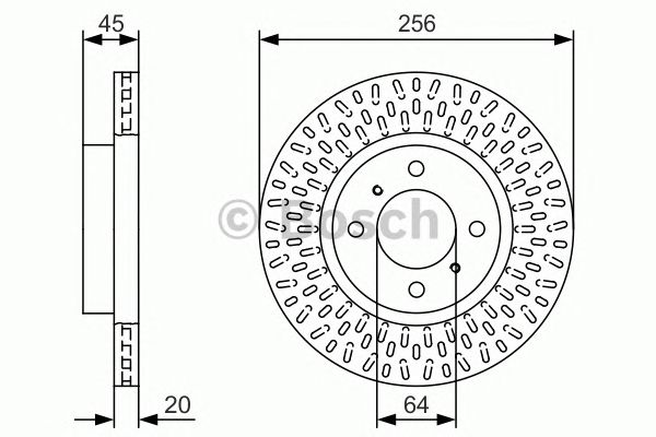 Купить запчасть Bosch - 0986479T39 Диск тормозной перед Mitsubishi Colt