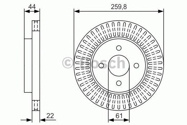 Купить запчасть BOSCH - 0986479U02 Тормозной диск 0986479U02