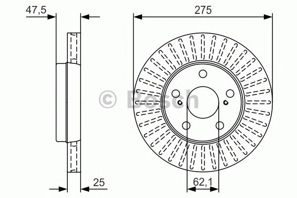 Купить запчасть Bosch - 0986479U79 Диск тормозной перед Toyota Altezza/Chaser/Cresta 92-07