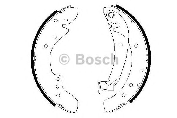 Купить запчасть Bosch - 0986487521 Колодки тормозные барабанные   зад PEUGEOT BOXER Box (230L) 2.5 D 03.1994 - 04.2002 <=> FIAT DUCATO Bus (230_) 2.5 D Combinato 08.1994 - 04.2002