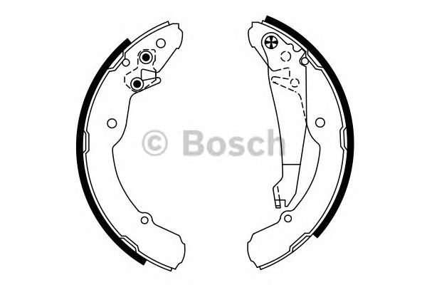 Купить запчасть Bosch - 0986487555 Колодки тормозные барабанные    зад VW POLO Saloon (602, 604, 612, 614) 1.6 05.2010 -  <=> SKODA OCTAVIA I (1U2) 1.4 16V 09.2000 - 12.2010