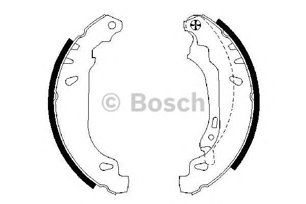 Купить запчасть BOSCH - 0986487556 Колодки тормозные барабанные 0986487556