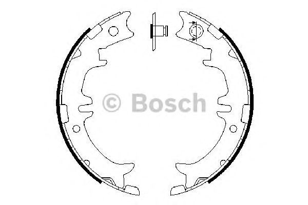 Купить запчасть Bosch - 0986487615 Колодки тормозные барабанные  зад TOYOTA RAV 4 II (_A2_) 2.0 4WD (ACA21, ACA20) 06.2000 - 11.2005 <=> TOYOTA RAV 4 I (_A1_) 2.0 4WD (SXA10) 06.1994 - 06.2000