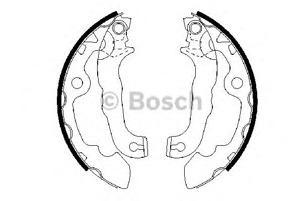 Купить запчасть Bosch - 0986487633 Колодки тормозные барабанные   зад FORD FOCUS Saloon (DFW) 1.8 16V 02.1999 - 11.2004 <=> FORD FOCUS Saloon (DFW) 2.0 16V 02.1999 - 11.2004