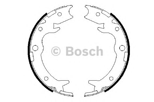 Купить запчасть Bosch - 0986487686 Колодки тормозные барабанные HONDA STREAM (RN) 1.7 16V (RN1) 05.2001 - <=> HONDA STREAM (RN) 2.0 16V (RN3) 05.2001 -