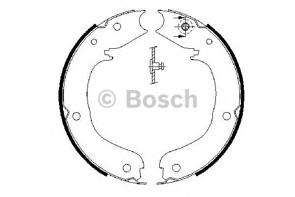 Купить запчасть Bosch - 0986487710 Колодки тормозные барабанные зад MITSUBISHI PAJERO IV (V8_W, V9_W) 3.0 4WD 02.2007 - <=> MITSUBISHI PAJERO IV (V8_W, V9_W) 3.8 V6 (V87W, V97W) 02.2007 -