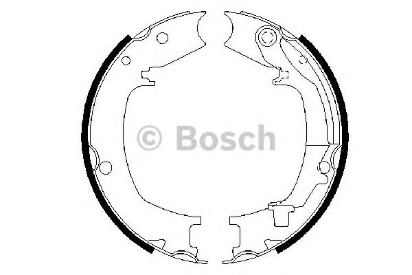 Купить запчасть Bosch - 0986487711 Колодки тормозные барабанные HYUNDAI ELANTRA Saloon (HD) 1.6 CVVT 06.2006 - 06.2011 <=> HYUNDAI SANTA FE I (SM) 2.7 V6 4x4 02.2001 - 03.2006