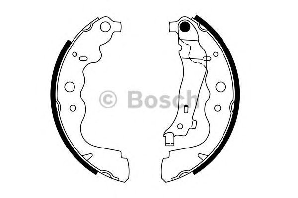 Купить запчасть Bosch - 0986487754 Колодки тормозные барабанные зад RENAULT DUSTER (HS_) 1.6 16V (HSAT) 02.2012 - <=> DACIA DUSTER 1.6 SCe 115 06.2015 -