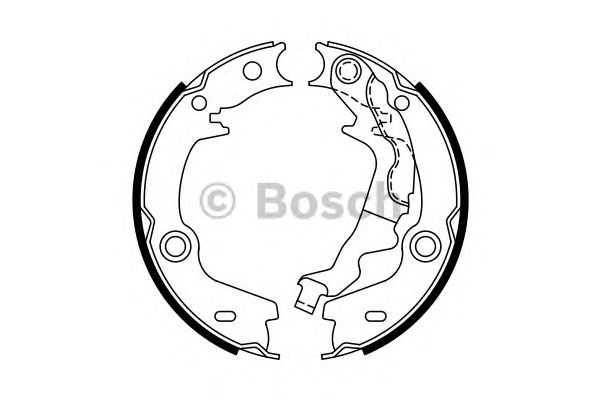 Купить запчасть Bosch - 0986487761 Колодки тормозные барабанные зад KIA RIO II Saloon (JB) 1.4 16V 03.2005 - <=> KIA RIO II (JB) 1.4 16V 03.2005 -