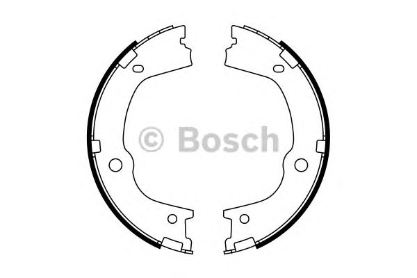 Купить запчасть Bosch - 0986487776 Колодки тормозные барабанные зад KIA SORENTO II (XM) 2.4 CVVT 11.2009 - <=> HYUNDAI SANTA FE II (CM) 2.4 4x4 07.2010 - 12.2012