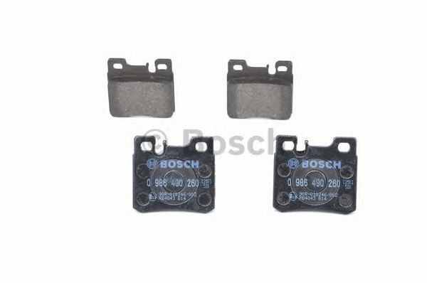 Купить запчасть Bosch - 0986490260 Колодки тормозные дисковые зад MERCEDES-BENZ E-CLASS (W210) E 240 (210.061) 06.1997 - 08.2000 <=> MERCEDES-BENZ E-CLASS (W210) E 230 (210.037) 06.1995 - 06.1997