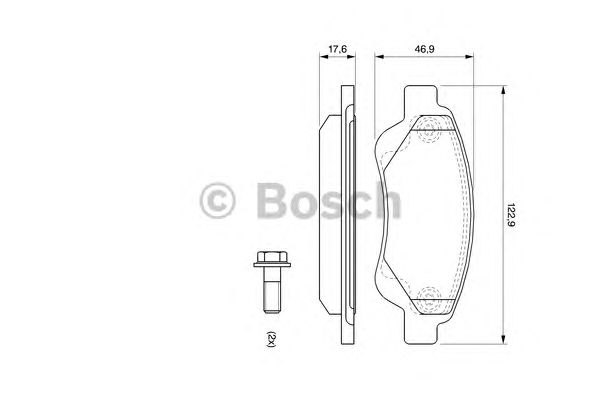 Купить запчасть BOSCH - 0986494065 Колодки тормозные дисковые перед PEUGEOT 107 1.0 06.2005 -  <=> TOYOTA AYGO (_B1_) 1.4 HDi (WNB10_) 07.2005 - 08.2010