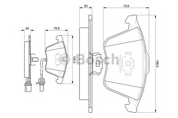 Купить запчасть Bosch - 0986494104 Колодки тормозные дисковые перед AUDI A6 (4F2, C6) 2.4 05.2004 - 10.2008 <=> AUDI A4 (8EC, B7) 2.0 TFSI 11.2004 - 06.2008