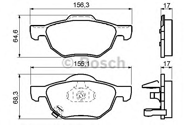 Купить запчасть Bosch - 0986494135 Колодки тормозные дисковые перед HONDA ACCORD VII (CL, CN) 2.4 (CL9) 02.2003 - 05.2008 <=> HONDA ACCORD VII (CL, CN) 2.0 (CL7) 02.2003 - 05.2008