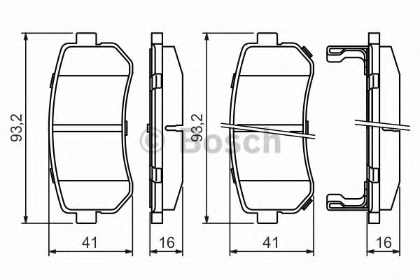 Купить запчасть Bosch - 0986494140 Колодки тормозные дисковые зад KIA SPORTAGE (SL) 2.0 CVVT 06.2010 - 12.2013 <=> KIA CERATO II Saloon (TD) 1.6 01.2010 - 