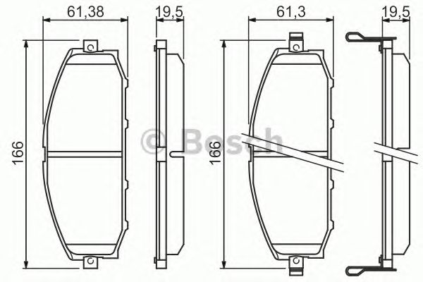 Купить запчасть BOSCH - 0986494150 Колодки тормозные дисковые перед NISSAN PATROL GR V Wagon (Y61) 3.0 DTi 05.2000 -  <=> NISSAN PATROL GR V Wagon (Y61) 2.8 TD 06.1997 - 05.2000