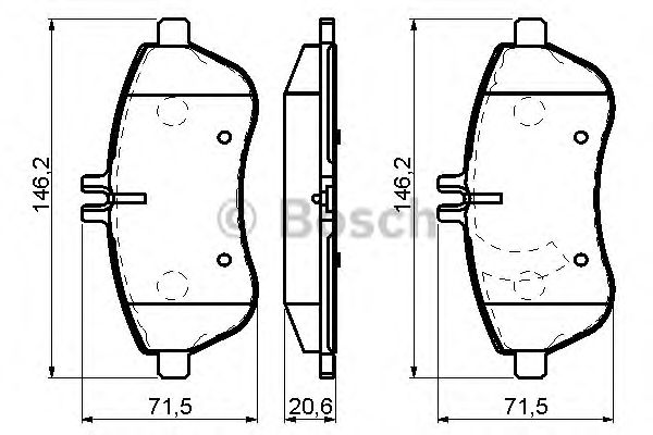 Купить запчасть Bosch - 0986494161 Колодки тормозные дисковые перед MERCEDES-BENZ E-CLASS (W212) E 200 CGI (212.048, 212.148) 08.2009 -  <=> MERCEDES-BENZ E-CLASS (W212) E 200 (212.034) 01.2013 - 