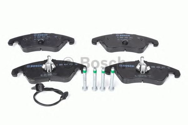Купить запчасть Bosch - 0986494201 Колодки тормозные дисковые перед AUDI Q5 (8RB) 2.0 TFSI quattro 11.2008 -  <=> AUDI A6 (4G2, 4GC, C7) 2.0 TFSI 05.2011 - 