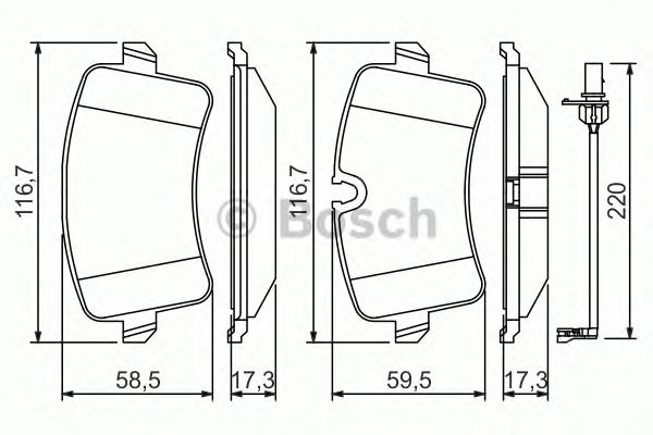 Купить запчасть BOSCH - 0986494488 Тормозные колодки задние 0986494488