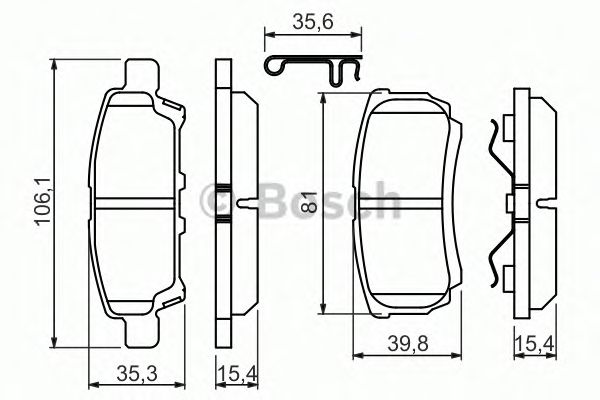 Купить запчасть Bosch - 0986494502 Колодки тормозные дисковые зад MITSUBISHI LANCER VII (CS_A, CT_A) 1.6 (CS3A) 09.2003 - <=> MITSUBISHI LANCER VIII (CY_A, CZ_A) 1.5 06.2008 -