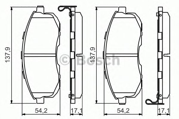 Купить запчасть BOSCH - 0986494572 Колодки тормозные дисковые 0986494572