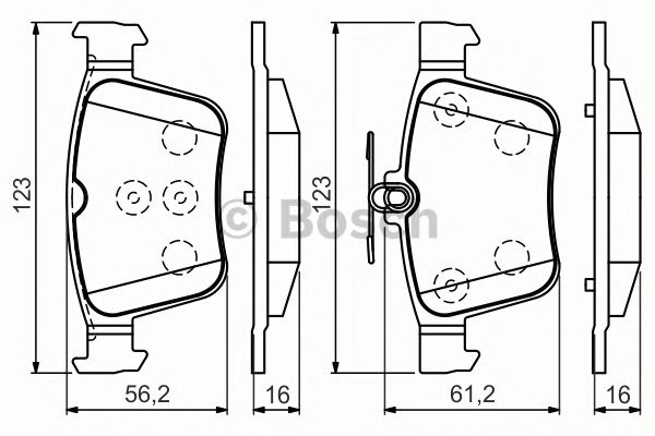 Купить запчасть BOSCH - 0986494658 Колодки тормозные дисковые 0986494658