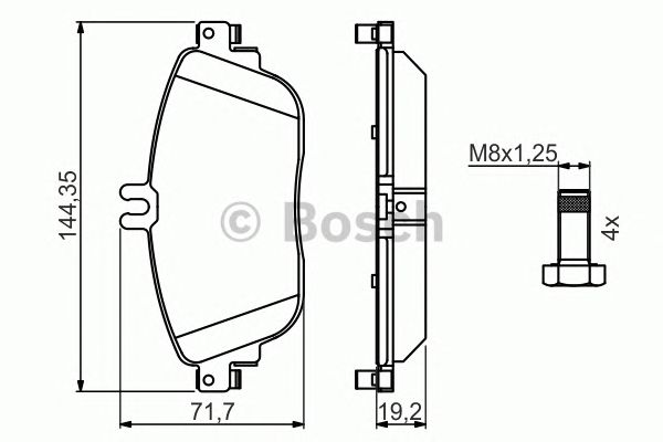 Купить запчасть BOSCH - 0986494662 Колодки тормозные дисковые 0986494662