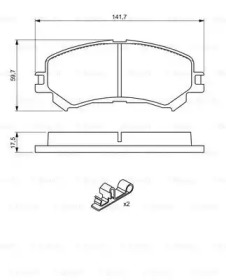 Купить запчасть BOSCH - 0986494720 Колодки тормозные дисковые передние 0986494720