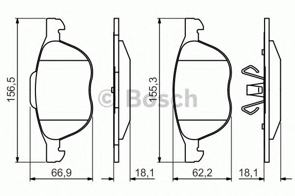 Купить запчасть Bosch - 0986495215 Колодки тормозные дисковые перед FORD FOCUS III 1.6 Ti 07.2010 - <=> FORD FOCUS III Saloon 1.6 Ti 07.2010 -