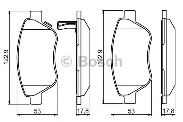 Купить запчасть BOSCH - 0986495237 Колодки тормозные дисковые 0986495237