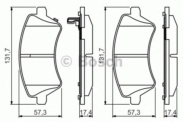 Купить запчасть Bosch - 0986495243 Колодки тормозные дисковые перед TOYOTA COROLLA Saloon (_E12_) 1.6 VVT-i (ZZE121_) 10.2001 - 07.2007 <=> TOYOTA COROLLA (_E12_) 1.6 VVT-i (ZZE121_) 01.2002 - 12.2006