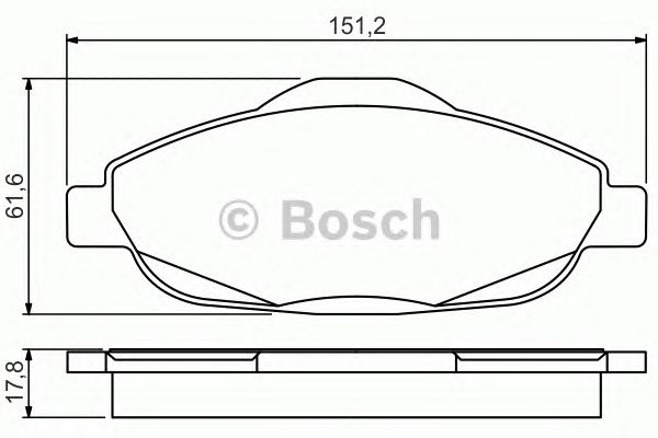 Купить запчасть BOSCH - 0986495266 Колодки тормозные дисковые 0986495266