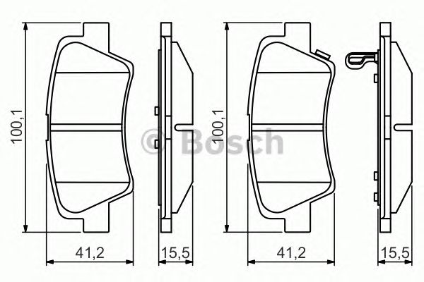 Купить запчасть Bosch - 0986495351 Колодки тормозные дисковые зад HYUNDAI ACCENT IV (RB) 1.6 11.2010 - <=> HYUNDAI ELANTRA Saloon (MD, UD) 1.6 06.2011 - 12.2015