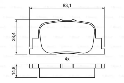 Купить запчасть BOSCH - 0986495389 Колодки тормозные дисковые задние 0986495389