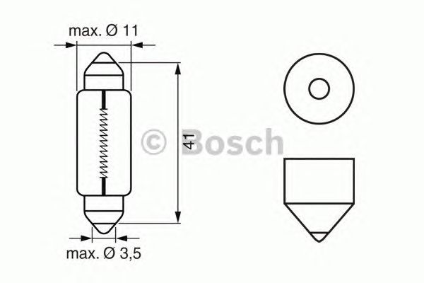 Купить запчасть Bosch - 1987302225 Лампа 12 V 5 W 12 V 5 W