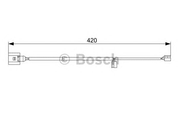Купить запчасть Bosch - 1987473012 Датчик износа тормозных колодок VW TOUAREG (7LA, 7L6, 7L7) 2.5 R5 TDI 01.2003 - 05.2010 <=> VW TOUAREG (7LA, 7L6, 7L7) 3.0 V6 TDI 11.2007 - 05.2010