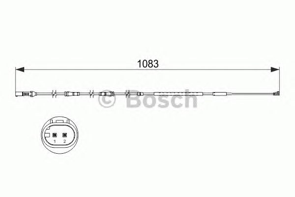 Купить запчасть Bosch - 1987473500 Датчик износа тормозных колодок BMW 5 (F10) 520 i 10.2010 - 10.2016 <=> BMW 5 (F10) 528 i 10.2010 - 10.2016